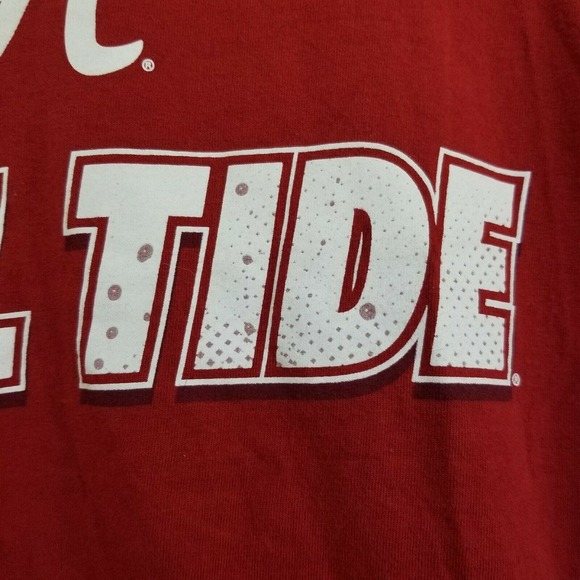 Alabama Football Shirt Mens XL Red White Roll Tide Long Sleeves Russel Athletic - Picture 5 of 11